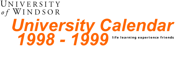 University of Windsor - Academic Calendar, 1998 - 1999