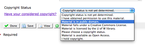 Copyright Status Options Lessons