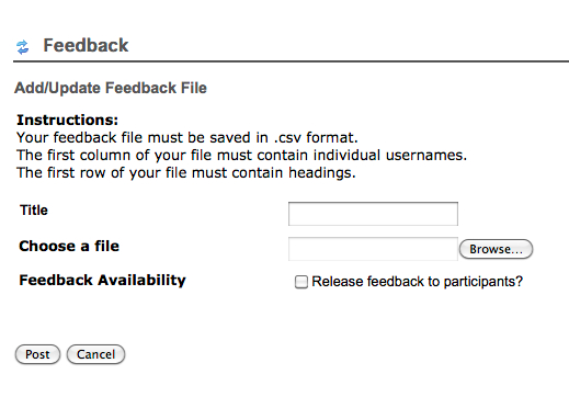 Add Screen for Feedback file