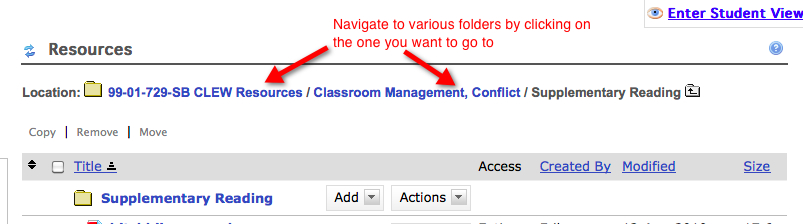 Navigation through clicking on links beside Location: