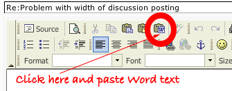 Paste from MS Word