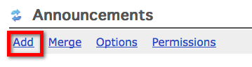Add Announcement