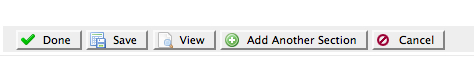 Author Mode Task completion options