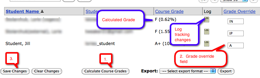 Grade Override