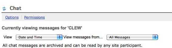 Chat Options and Permissions