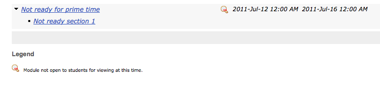 Hidden from student view by expired date