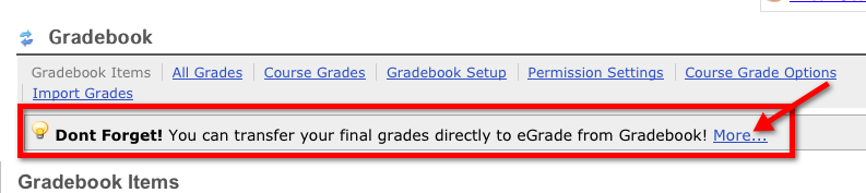 Transfer to eGrade online instructions