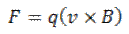 F = qv x B