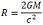 R = 2GM/c^2