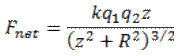 Fnet = kq1q2z (z2 + R2)-3/2