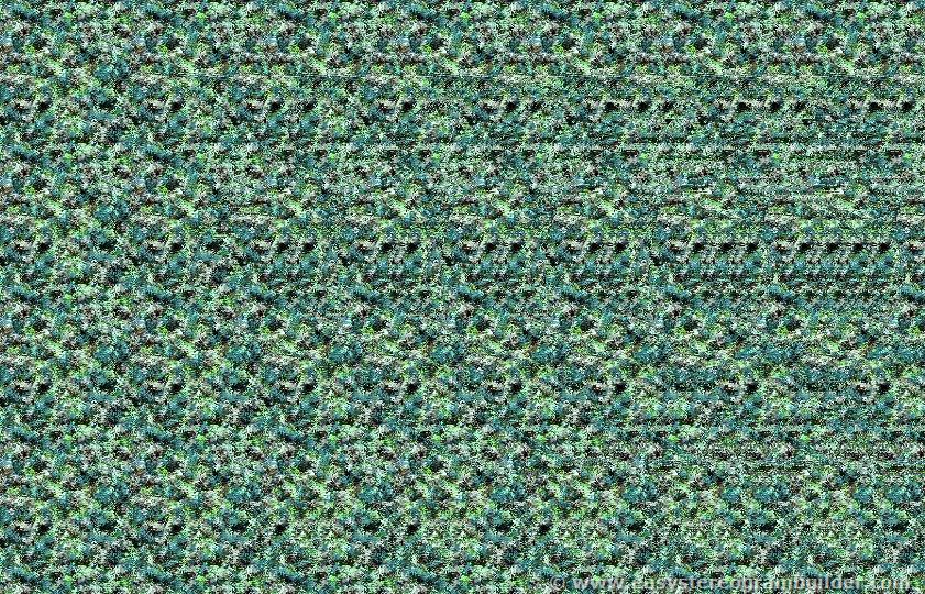 [An autostereogram revealing an image of Saturn when viewed correctly.]