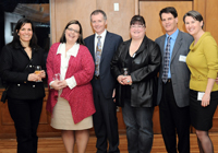 President Alan Wildeman chats with alumni in Sarnia